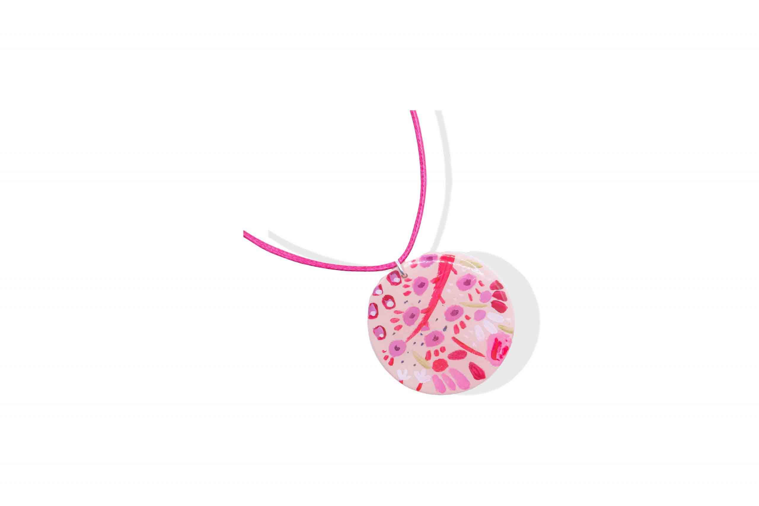 Colgante Abrazo fucsia