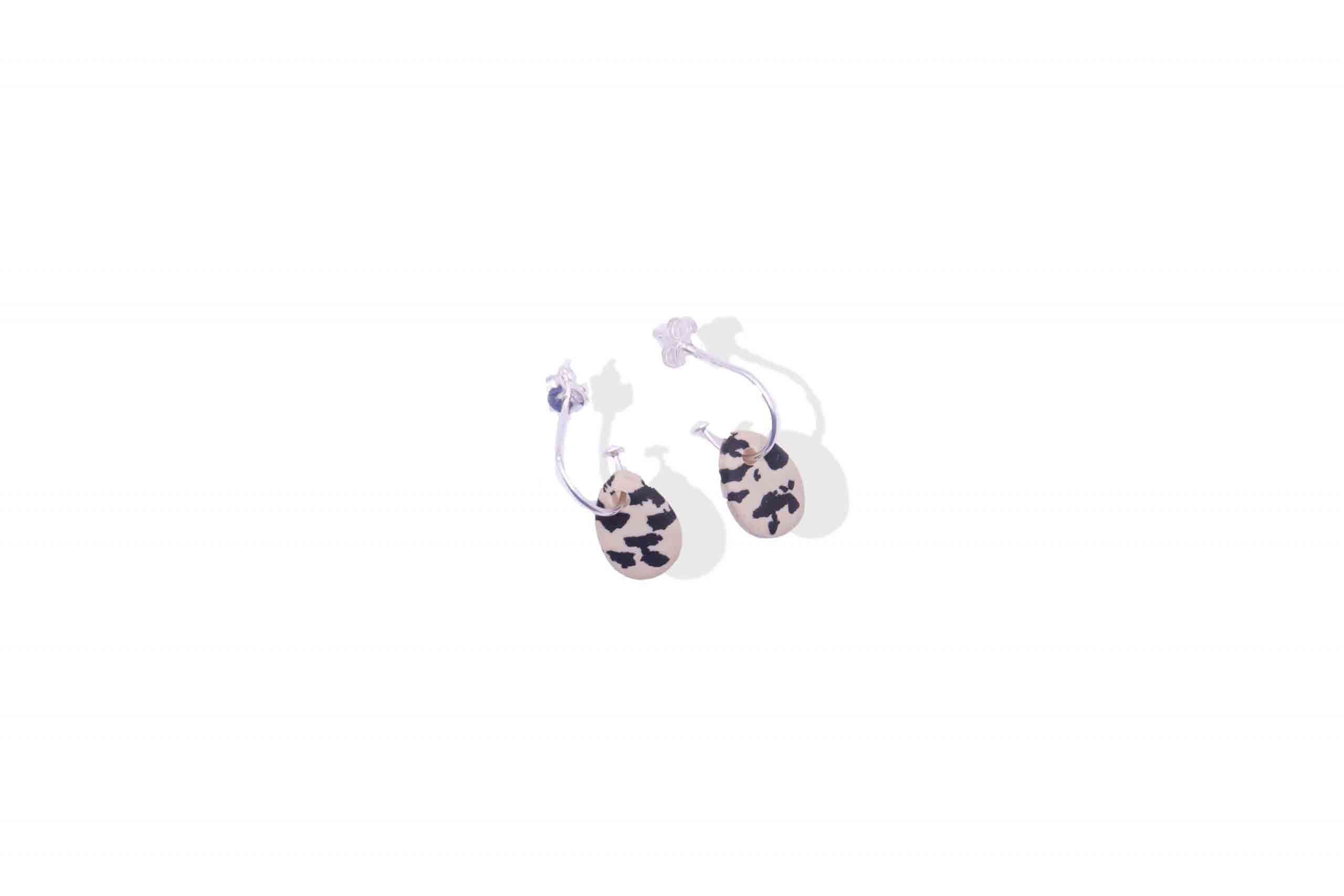 Pendientes Aro Cebra plata