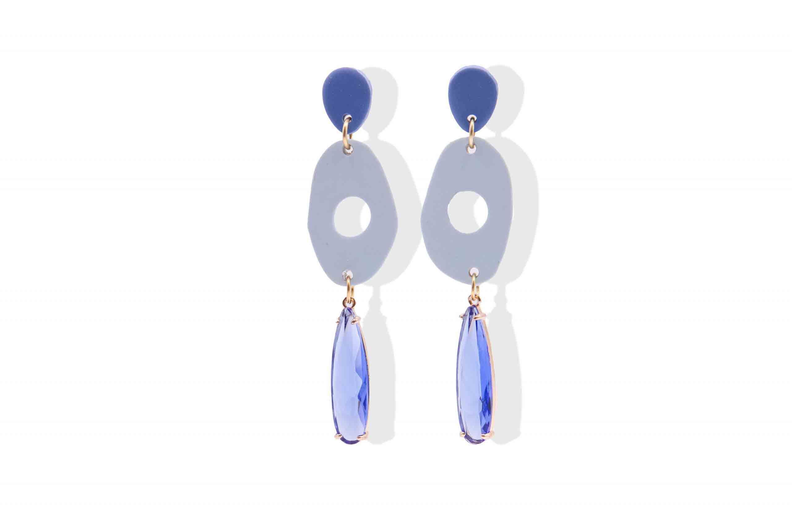 Pendientes Brave azul