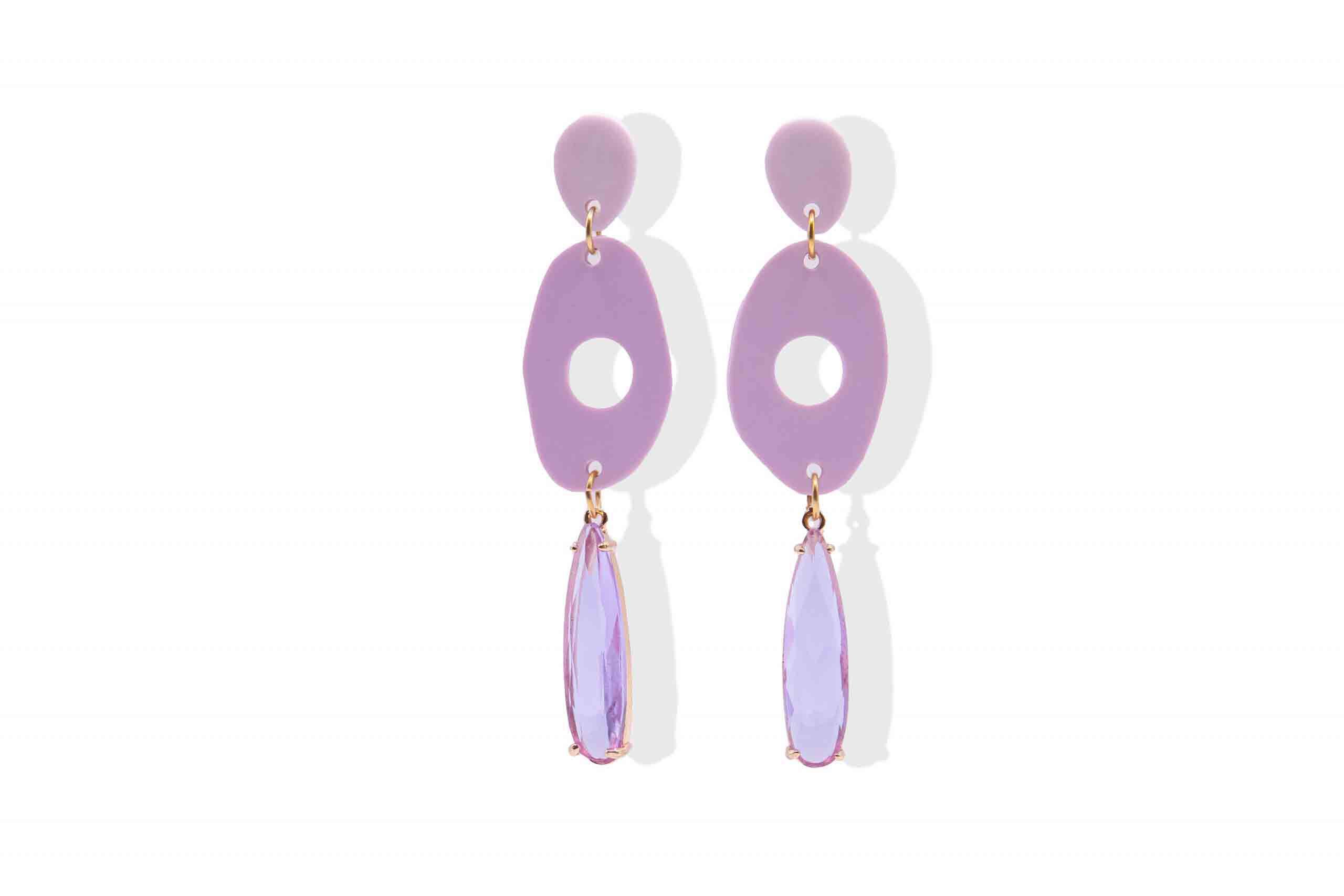 Pendientes Brave malva