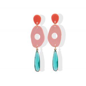 Pendientes Brave naranja y coral