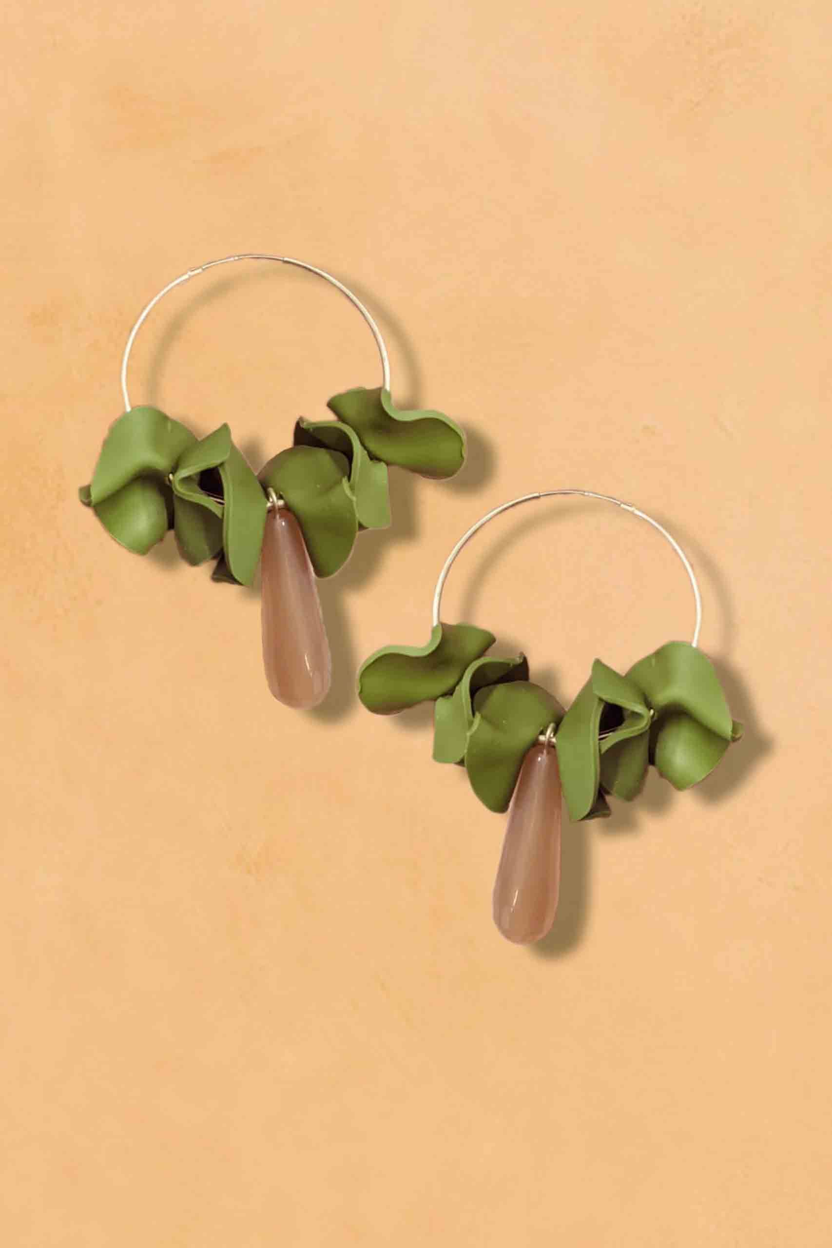 Pendientes Conexión Compuesta verde