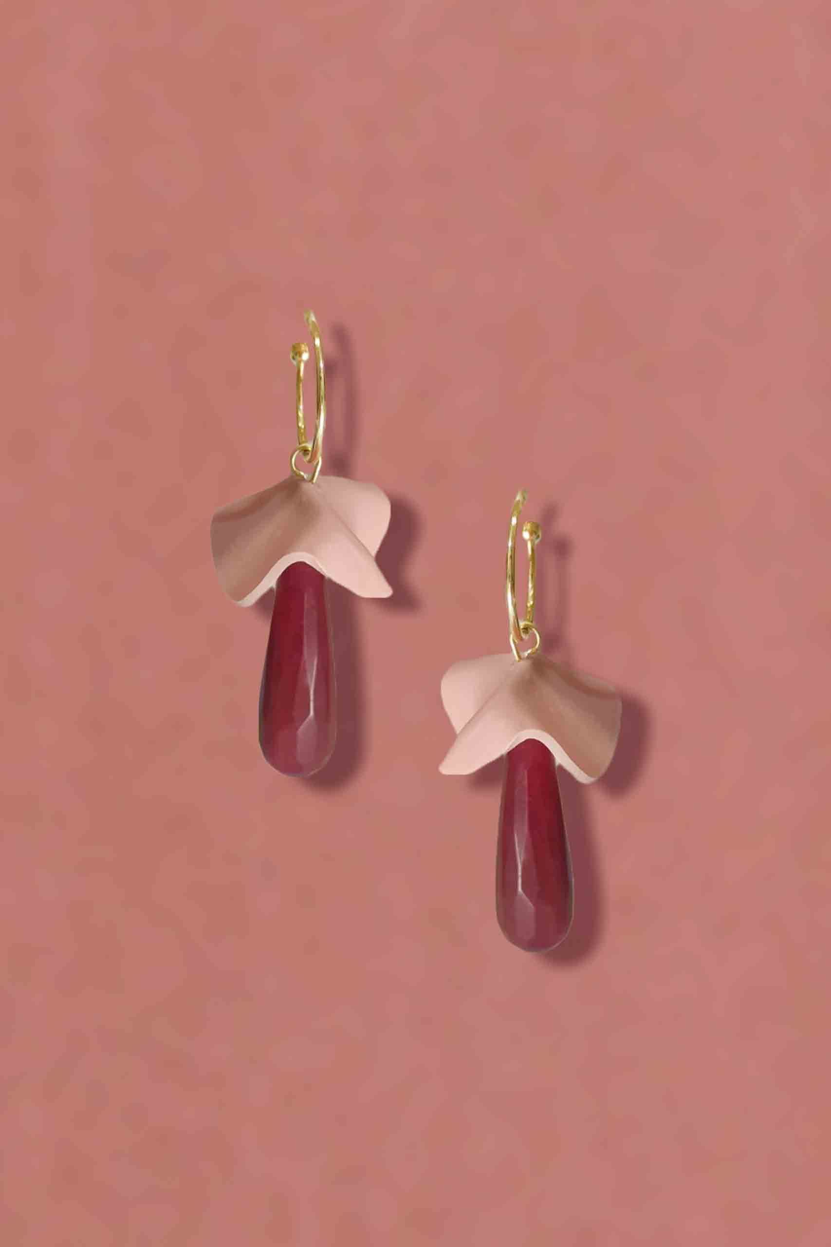 Pendientes Fragilidad fucsia