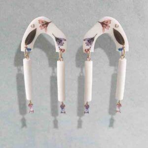 Pendientes Nostalgia blanco
