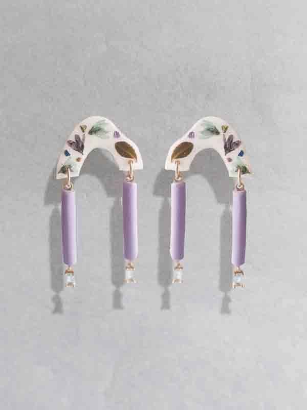Pendientes Nostalgia malva