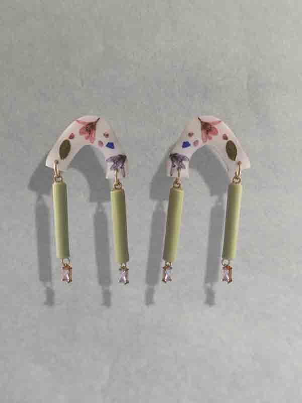 Pendientes Nostalgia verde