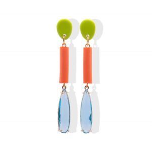 Pendientes Powerful lima y naranja
