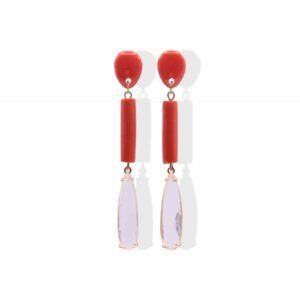 Pendientes Powerful rojo