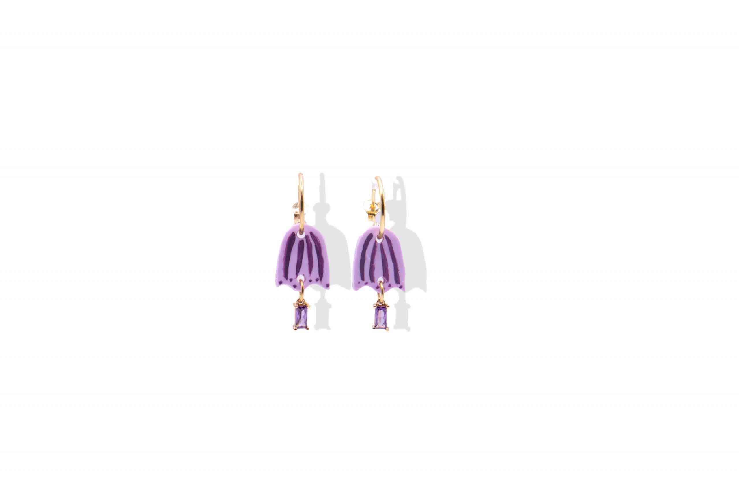 Pendientes Tulipa morado