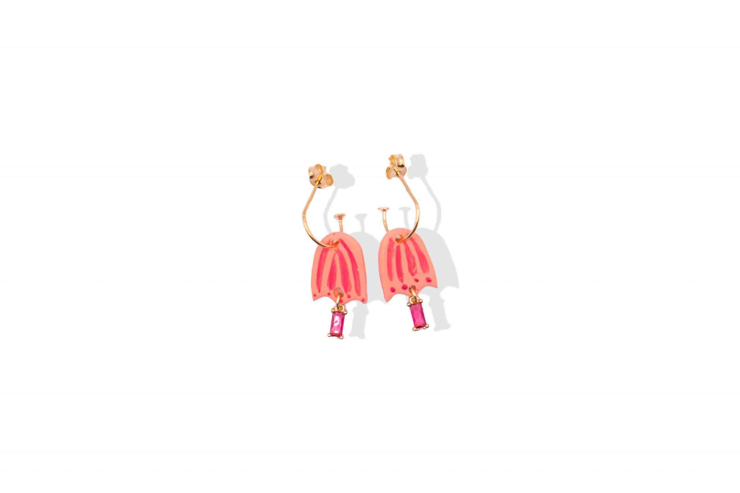 Pendientes Tulipa naranja