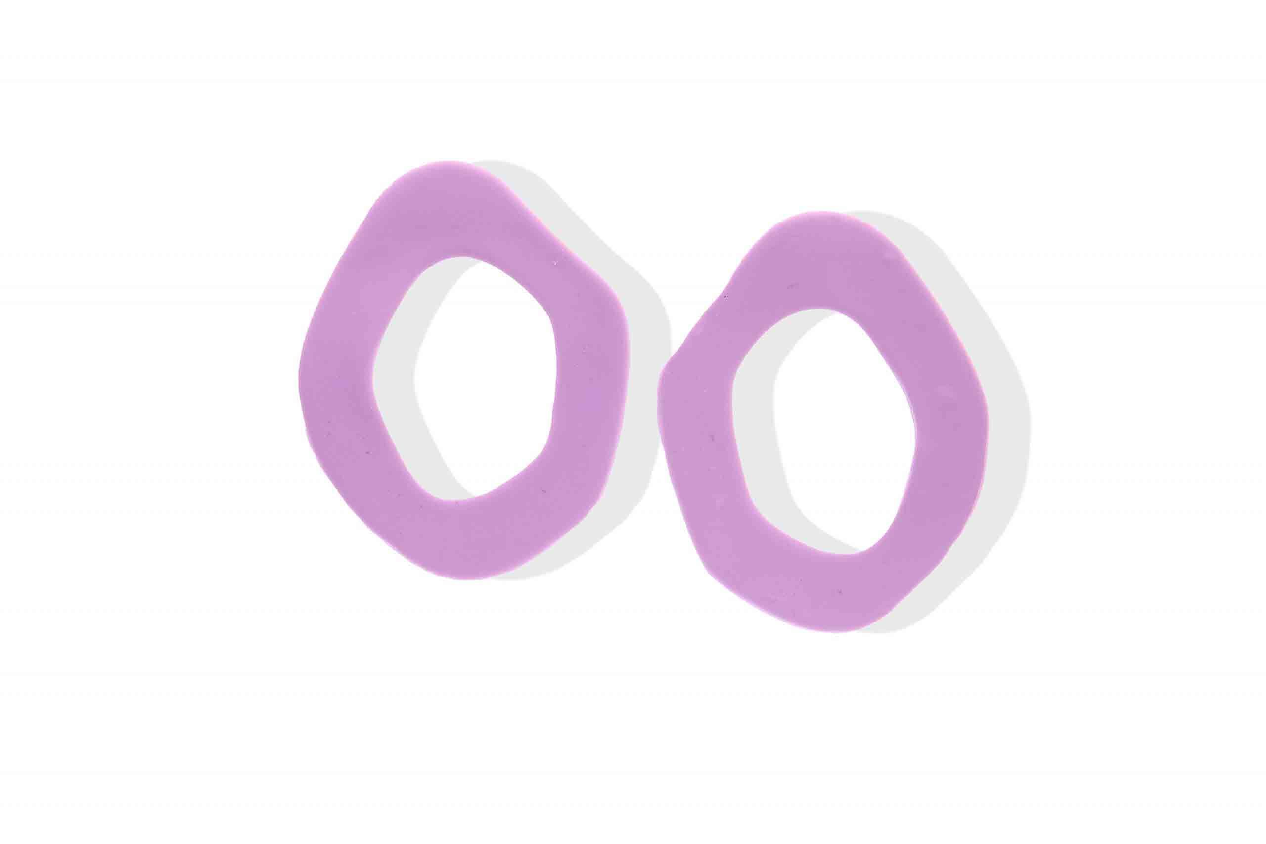 Pendientes Waves Lala malva