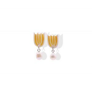 Pendientes flor amarilla