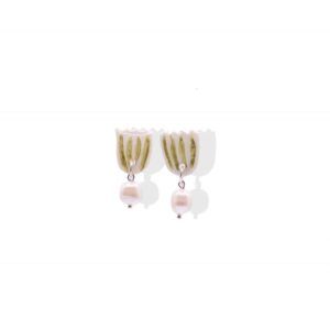 Pendientes flor verde