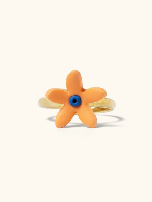 Anillo florecer naranja