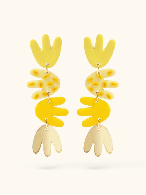 Pendientes Confundida amarillo