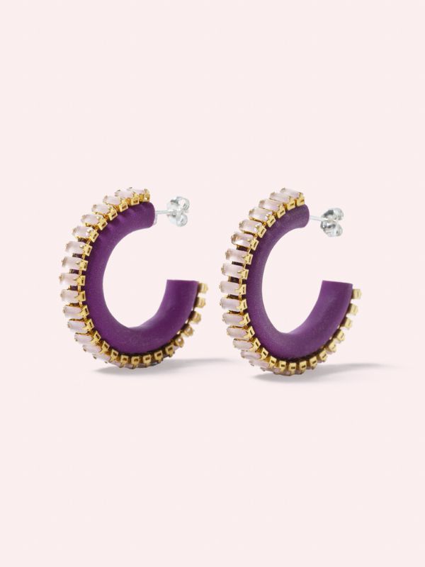 Pendientes Encuentro morado