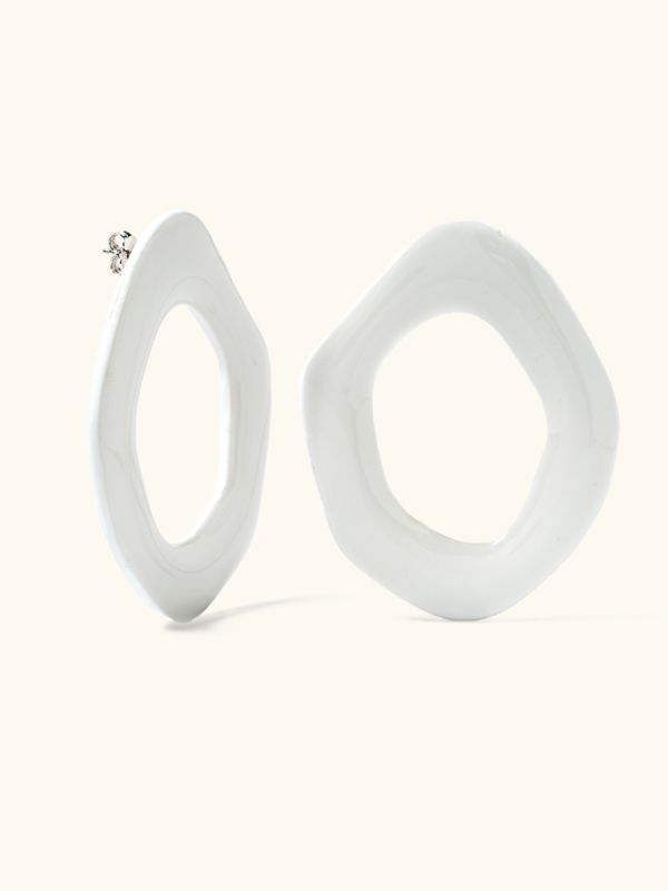 Pendientes Maxiwaves Volver blanco