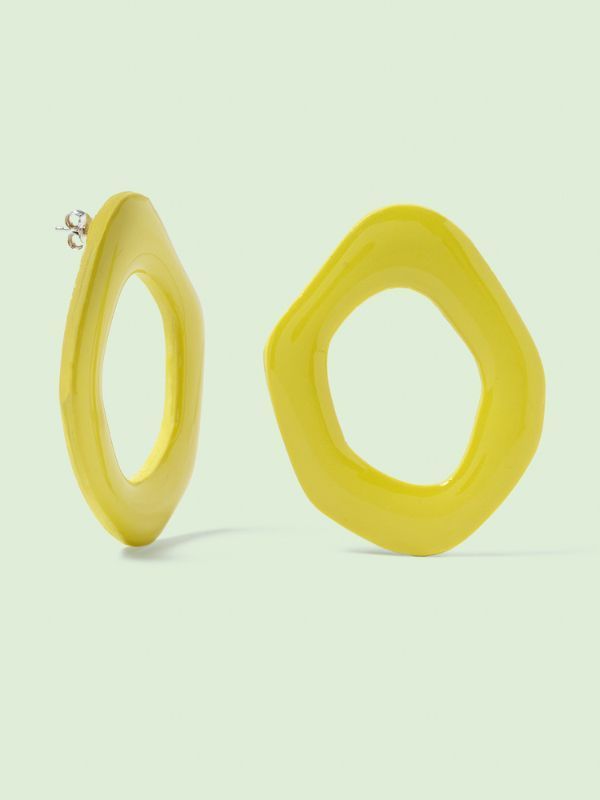 Pendientes Maxiwaves Volver verde lima