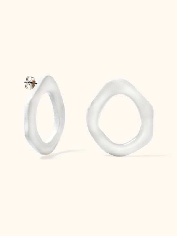 Pendientes Mini Waves Volver blanco