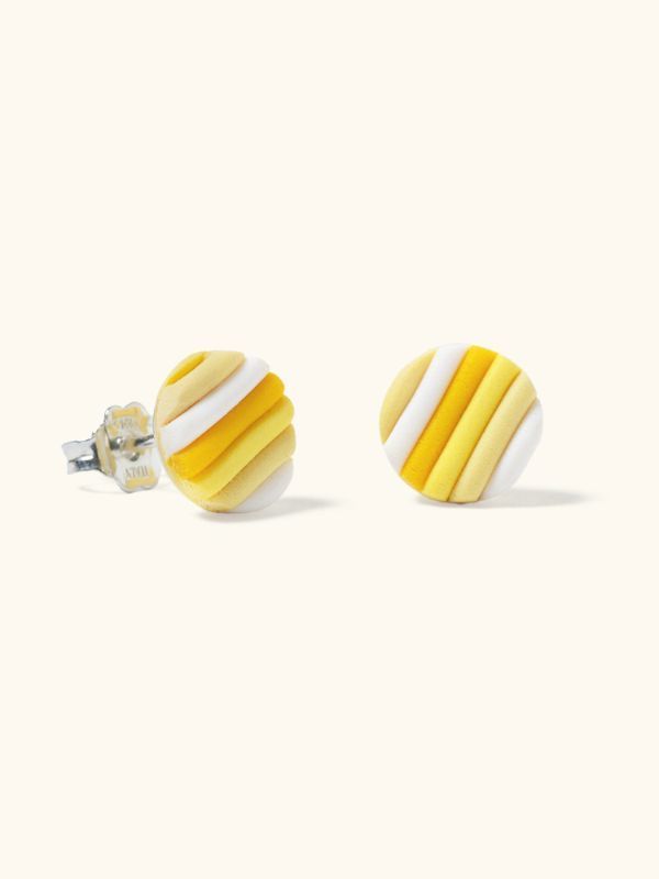 Pendientes Rayada Mini amarillo