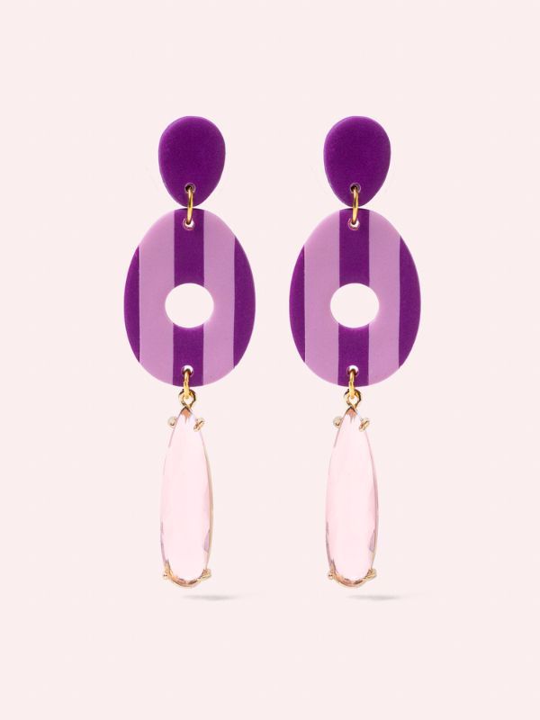 Pendientes Valiente rosa